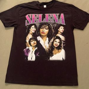 SELENA  T Shirt  black color size MEDIUM